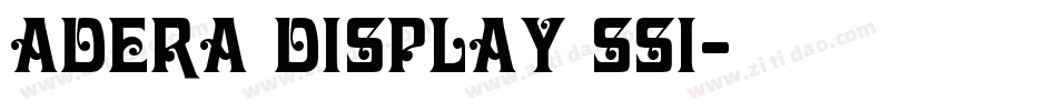 Adera Display SSi字体转换